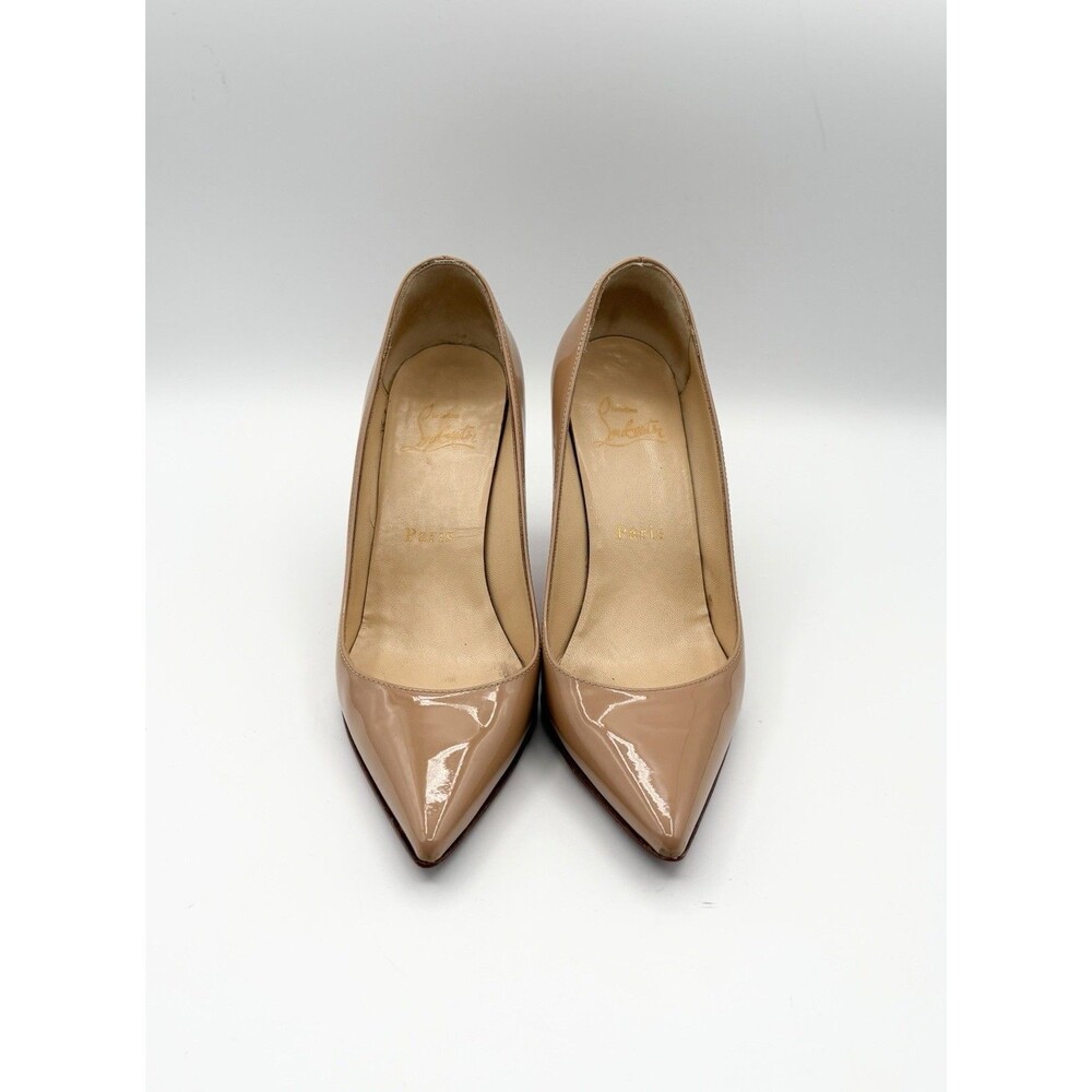 Christian Louboutin Kate 85 Nude Patent Leather Pointed Toe Heels Size EU 35 - Picture 4 of 13